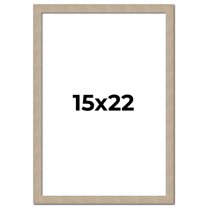 15x22 Frame Grey Solid Wood Picture Frame Width 1 Inches | Interior Frame Depth 0.5 Inches |