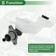 thumbnail image 5 of Brake Master Cylinder Hydraulic Master Cylinder for Mazda 3 2004-2013 Aluminum Alloy Plastic Reservoir No.BPYS4340ZB Silver Tone White Durable, 5 of 7