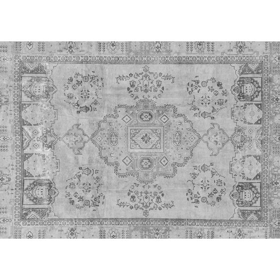 Ahgly Company Indoor Rectangle Abstract Gray Modern Area Rugs, 5' x 8'