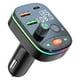 thumbnail image 4 of Transmisor FM para coche con Bluetooth, compatible con llamadas manos libres, 3 puertos de carga, reproductor MP3, 4 of 14