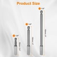 thumbnail image 2 of Uxcell 3pcs Portabrocas Magnético 2.4" 4" 6" Longitud 1/4" Punta Hexagonal Acero Cr-V Extensión Adaptador de Broca de Cambio Rápido, 2 of 7