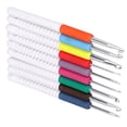 thumbnail image 4 of AMONIDA 9 Pcs Aiguilles Émoussées Taille Standard Fil Tricoté Plus Crochets Ensemble Poignée Ergonomique Coloré Choix Multiples Crochets Aiguilles pour Mains Arthritiques, 4 of 8