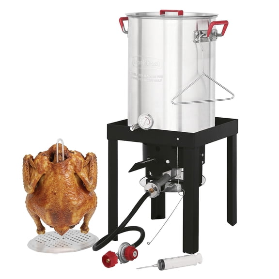 Freidora profunda Creole Feast 30 qt de aluminio 50.000 BTU