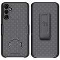 thumbnail image 2 of Case with Clip for Galaxy A54 5G (2023), Nakedcellphone Slim Hard Shell Phone Cover with Kickstand and [Rotating/Ratchet] Belt Hip Holster Combo for Samsung SM-A546 - Black, 2 of 9