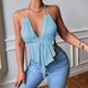 thumbnail image 2 of Camiseta Sin Mangas Para Mujer Tops Sin Mangas Blusa Casual Moda Causal Cuello en V Sólido Bandge Odeerbi ODB160396, 2 of 6