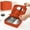 Orange, variant on Konghyp Handheld Makeup Bag Large Capacity Waterproof Storage Bag, Cosmetics Organizer with Removable Compartment, Travel Toiletry Bag for Home and Outdoor Activities, Durable and Easy to Clean
