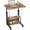 Rustic Brown, variant on C Shaped Rolling Laptop Desk - 24" Rustic Brown Mobile Desk with Wheels for Small Spaces, Height Adjustable Overbed Table with 2-Tier Storage Shelves