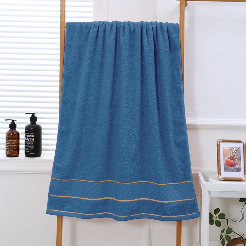 JML Blue Bath Towel Set of 8 Pieces - Cotton Blend Highly Absorbent Towels for Bathroom, 2 Soft Bath Towels, 2 Hand Towels, 4 Washcloths
