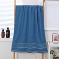 thumbnail image 4 of JML Blue Bath Towel Set of 8 Pieces - Cotton Blend Highly Absorbent Towels for Bathroom, 2 Soft Bath Towels, 2 Hand Towels, 4 Washcloths, 4 of 6