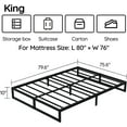 thumbnail image 3 of Lutown-Teen 10 inch King Bed Frame Sturdy Mattress Foundation, Heavy Duty Metal Platform with Steel Slats Support No Box Spring Needed , Noise Free, Easy Assembly, Black, 3 of 6
