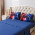 thumbnail image 2 of Btargot 5PCS Boys Game Console Comforter Set Twin 3D Lightning Gaming Bedding Set Red-Blue for Kids, 2 of 12