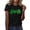 Black, variant on Short Sleeve Blouses for Women Dressy Casual,Saint Patrick's Day Shirts Women Funny Shamrock Graphic Print Irish T Shirt Spring Casual Short Sleeve Crew Neck Tee Tops