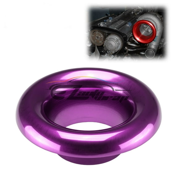 Purple Short Ram Air Intake Turbo Horn Aluminum Velocity Stack Silicone Hose