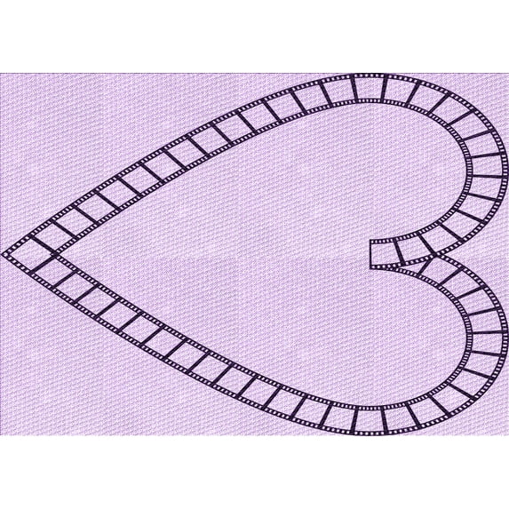 Ahgly Company Indoor Rectangle Patterned Orchid Purple Area Rugs, 5' x 8'