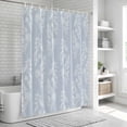thumbnail image 6 of Light Blue Botanical Shower Curtain, Waterproof Shower Curtains for Bathroom, Pastoral Elegant Spring Floral Washable Fabric Bathtub Curtain Set Bath Decor with 12 Hooks Long 72"x84", 6 of 8