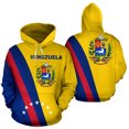 thumbnail image 3 of Sudadera con capucha con estampado 3D de la bandera de Venezuela, emblema nacional, moda, manga larga, unisex, para deportes callejeros, ropa deportiva, 3 of 5