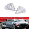 thumbnail image 2 of 1Pair Front Corner Light Turn Signal Lamp Lenses for 3 Series E46 1998-2001 63136902766 63136902765, 2 of 5