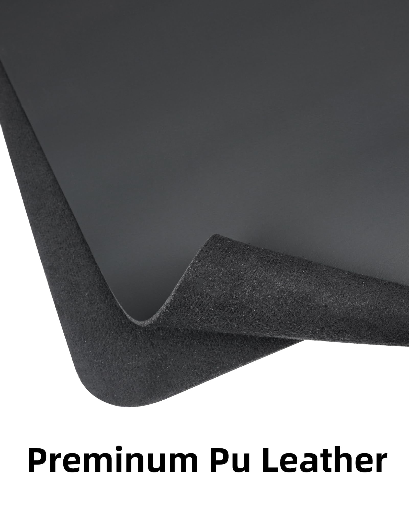 Large Desk Pad Mat Mouse Office  Non-slip Pu Leather Blotter Waterproof For Office/home/decor (black 48" X 17")