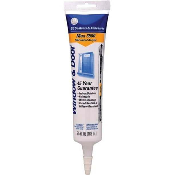 GE Silicone 22749 5.5 Oz Clear MAX Extra Indoor & Outdoor Acrylic
