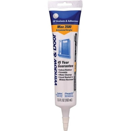 GE  Silicone 22749 5.5 Oz Clear MAX Extra Indoor & Outdoor Acrylic (Best Exterior Silicone Caulk)