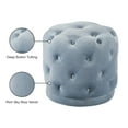 thumbnail image 2 of Meridian Furniture Harper Contemporary Velvet Ottoman/Stool in Sky Blue, 2 of 4