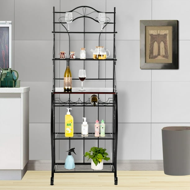 Metal Bakers Racks for Kitchens, 5-Tier Microwave Storage ...