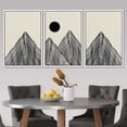 thumbnail image 2 of PixonSign Framed Canvas Print Wall Art Set Geometric Mountain Range Sun Landscape Nature Wilderness Illustrations Modern Art Minimalism Decorative for Living Room, Bedroom, Office - 16"x24"x3 White, 2 of 5
