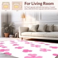 thumbnail image 2 of ODIKA 8'x8' Machine Washable Non-Slip Area Rug, Delicate Petal Scatter Design With Negative Space Balance High Traffic Rug, Pink, 393287, 2 of 7