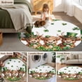 thumbnail image 5 of Round Rug 6Ft Washable Non-Slip, St. Patrick's Day Circle Area Rugs for Living Room Bedroom, Cute Highland Cow Shamrock Gold Coin Green Indoor Floor Mats Carpet Runner for Home Decor Aesthetic, 5 of 8
