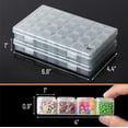thumbnail image 3 of Mr. Pen-Bead Storage Containers, 28 Grids, 2 Pack, Grey, 160pcs Label Stickers, Bead Organizer and Storage, Craft Organizers and Containers, 3 of 8