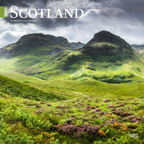 Scotland | 2026 12x24" (Hanging) Square Wall Calendar | Plastic-Free | BrownTrout