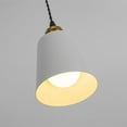 thumbnail image 5 of KAYYELAMP Remote Dimmable Rechargeable Battery 3.2Ft Adjustable Cord Hanging Light Copper Base White Metal Barrel Lampshade Vintage Design for Home Kitchen Bedroom, 5 of 7