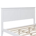 thumbnail image 4 of Queen Size Classic Solid Wood Platform Bed with Wear-Resistant Finish, Modern Floor Bed Frame with Extra Bed Legs for Bedroom, White, 4 of 7