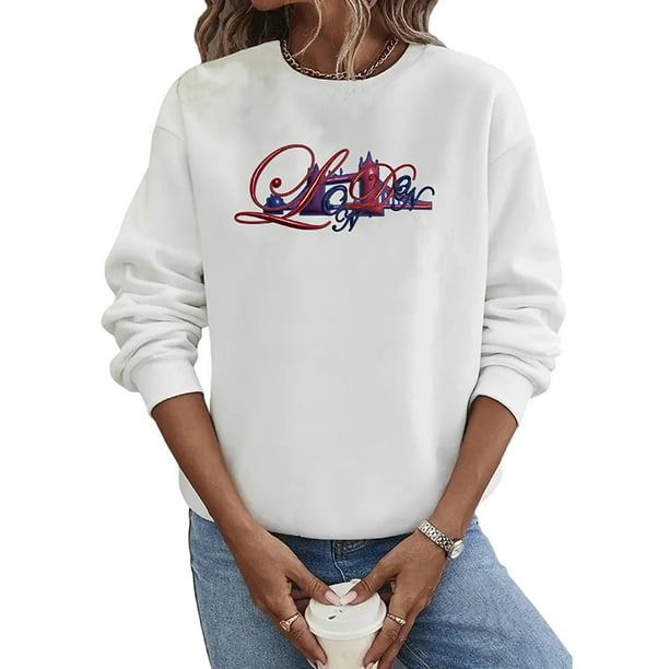 Ladies printed store sweatshirts