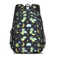 thumbnail image 2 of Dark Blue Dinosaurs Space Pattern Cute School Backpack Bag with Padded Back and Adjustable Shoulder Straps 16.9 X 12.6 X 5.9 Inches, 2 of 5