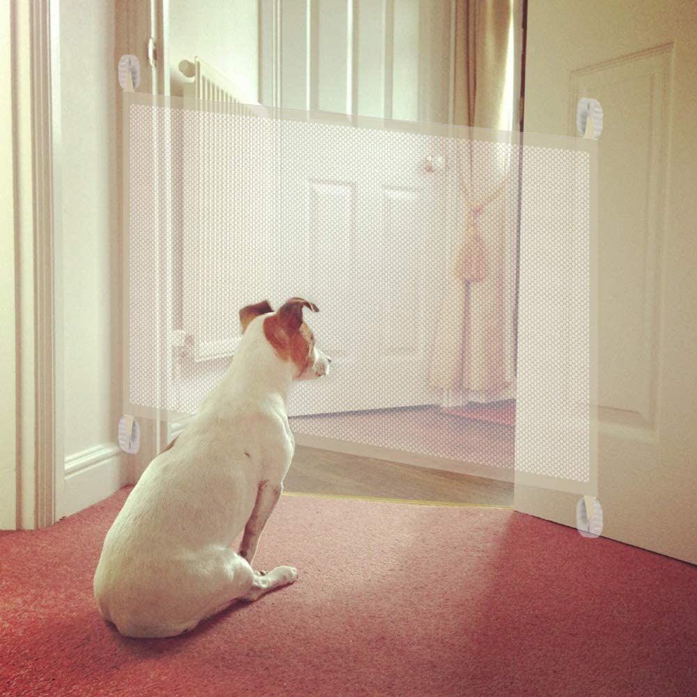 Lowestbest Magic Gate for Dogs, Indoor Outdoor Gate, Extra Wide Safety