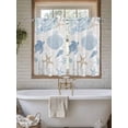 thumbnail image 7 of Tier Curtains 45 Inches Long, Blue Coastal Nautical Window Treatment Curtain Drapes, Beach Sea Turtle Ocean Coral Starfish Window Half Privacy Curtains for Bedroom Bathroom, 42"x45", 2 Panels, 7 of 7