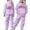 xwen1202-25Purple, variant on Girls Letter Graphic Print Long Sleeve Hoodies Leggings Two Piece Set Casual Sporty Outfit for Toddler Kids 3-4 Years