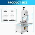 thumbnail image 5 of 1500W Commercial Bandsaw Machine, 19x15" Stainless Steel Worktable, Cuts 0.04-5.0" Thickness Electric Bone Saw Machine, Frozen Meat Cutter with 8 Blades Included, for Rib Pork Beef, 5 of 8