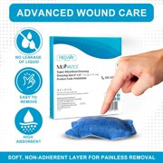 MedVance Super Absorbent Dressing, Non-Adhesive Pads for Wound Care, for Pressure Ulcers & 1st/2nd Degree Burns, Superior Moisture Absorption, Box of 10 dressings 6x6 Bandage, 5x5 Pad