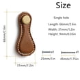 thumbnail image 2 of HDJNal 5 Pcs Brown Leather Drawer Pulls Cabinet Handles Dresser Knobs Cabinet Door Handle, Leather Pulls for Furniture Dresser, Closet, Kitchen Cupboard, 2 of 6