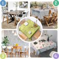 thumbnail image 4 of Square Tablecloth, Waterproof Polyester Table Cover, Wrinkle Resistant & Washable Fabric for Dining, Kitchen, Picnic, 52x52in(132x132cm), Liquid & Marble Print, 4 of 6