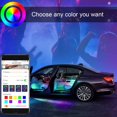 thumbnail image 5 of Tira de luces LED para coche de 72 LED, lámpara de control remoto con aplicación Bluetooth, múltiples modos de bricolaje, luces decorativas debajo del tablero, USB, 5 of 5