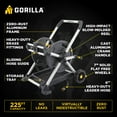 thumbnail image 2 of Gorilla 225 ft. Aluminum Zero-Rust Mobile Hose Reel, 2 of 13