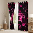 thumbnail image 3 of Manfei Futuristic Pink Game Console Black Out Curtains, Psychedelic Starry Sky Curtains Pack of 2 (42x63 Each), Teens Kids Boys Bedroom Curtains, Window Curtains Decor, 3 of 6