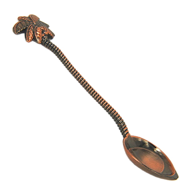 Cubiertos de estilo tropical y acero inoxidable para cucharas soperas Árbol de bronce rojo