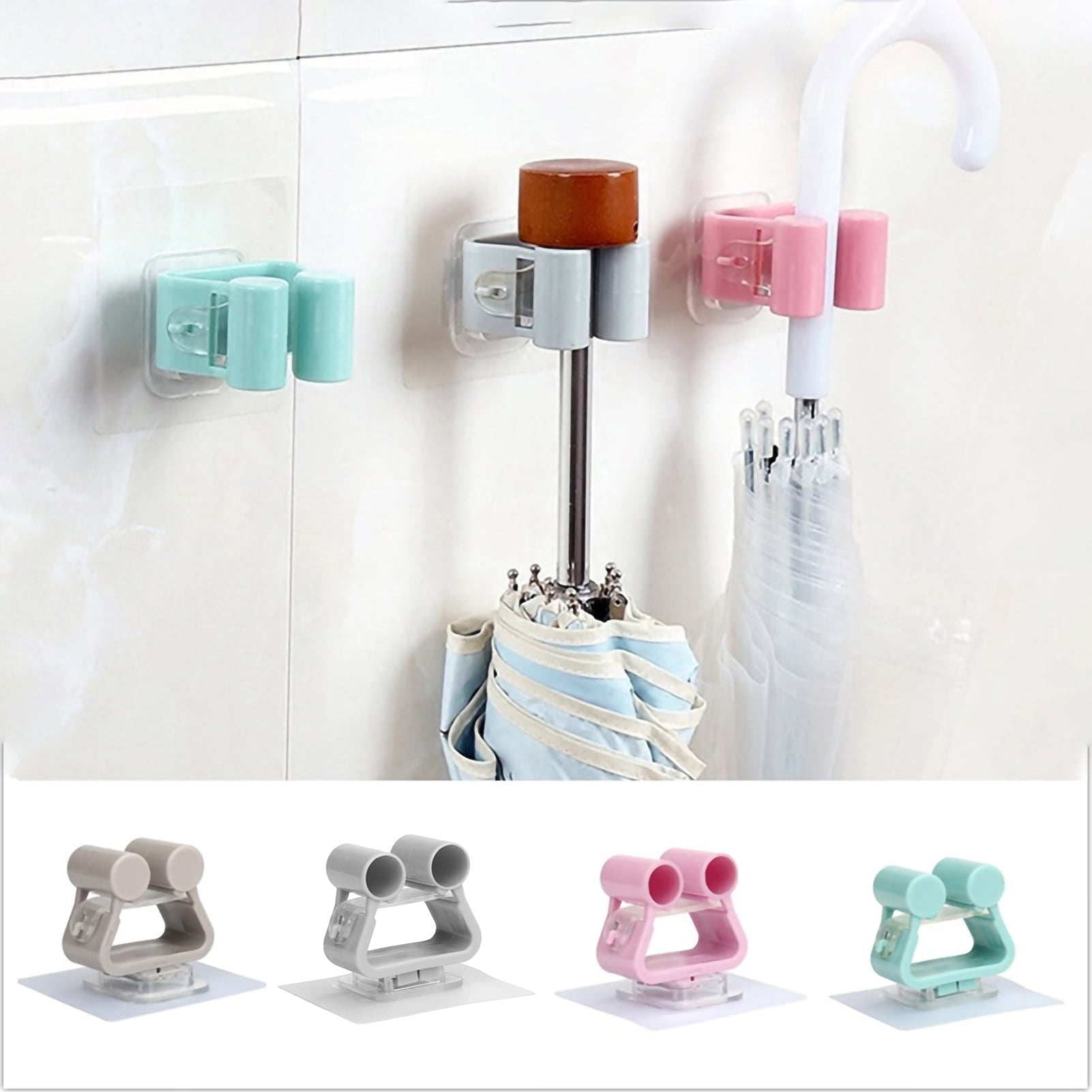 Wall Mounted Mop Holder Storage Rack Mop Hook Bathroom Kitchen Tools Gadgets 