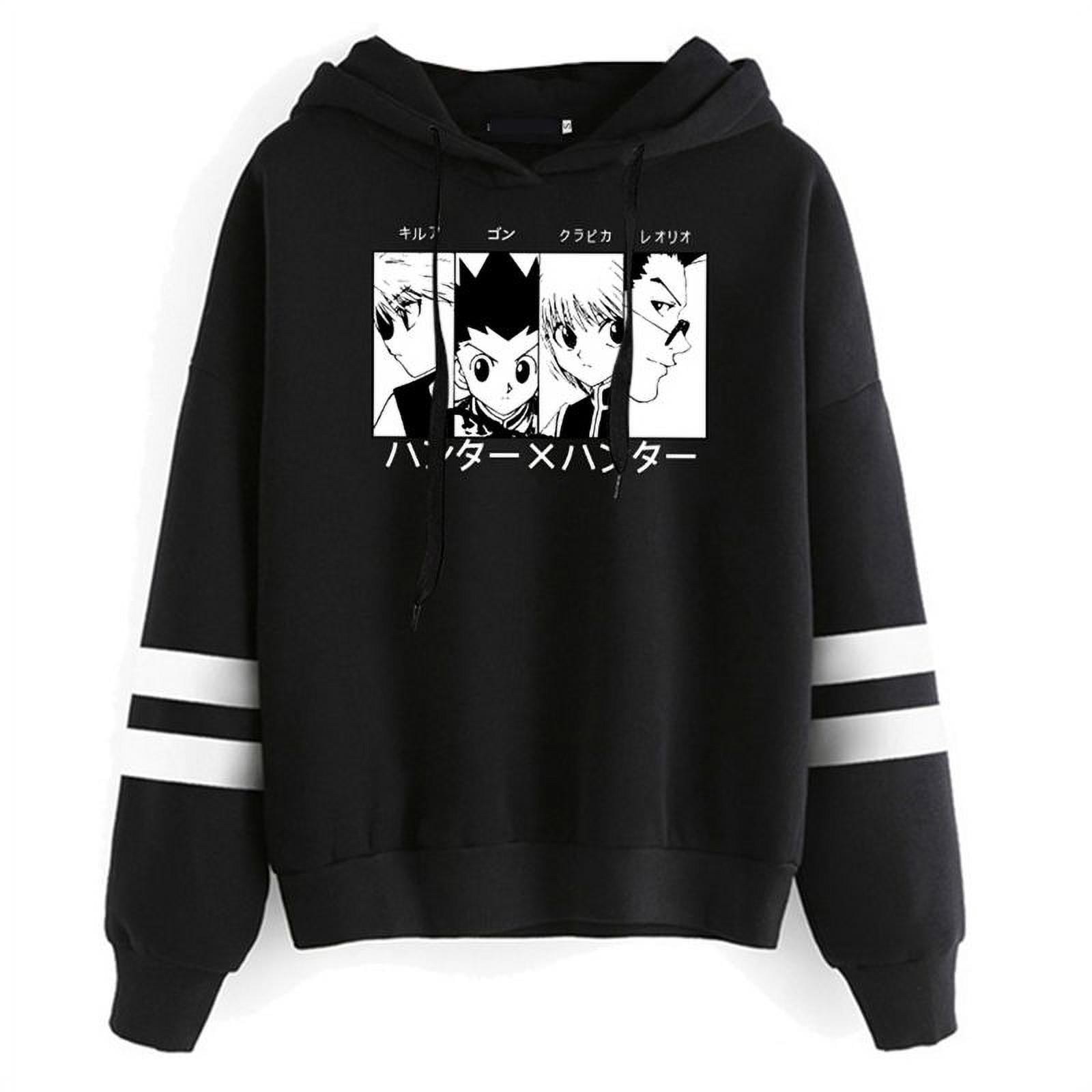 Shiyao Fashion Hunter X Hunter Hoodie With Cap 2 Pcs Gon Killua Baseball Cap Sweatshirt Black L Walmart Com