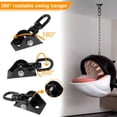thumbnail image 3 of AEVXKHI Hammock Hanging Kit, Swing Ceiling Hook Snap Kits, Hammock Chair Hanging Hardware Kit, 360° Swivel 1100 lb Capacity, Porch Swing Mounting Hardware Boxing Bag for Tree Gym, Yoga, Seat, 3 of 11