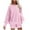Pink, variant on XFLWAM Women 2 Piece Outfits Sweat Shorts Sets Cozy Oversized Casual Lounge Matching Set Sweatsuit Tracksuit Clothes